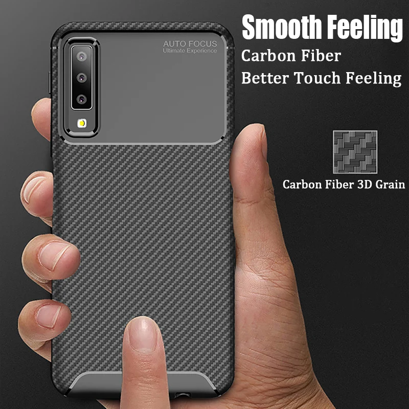 Противоударная задняя крышка для samsung Galaxy A7 2018 чехол A8 A6 плюс силиконовый A750 A9 |