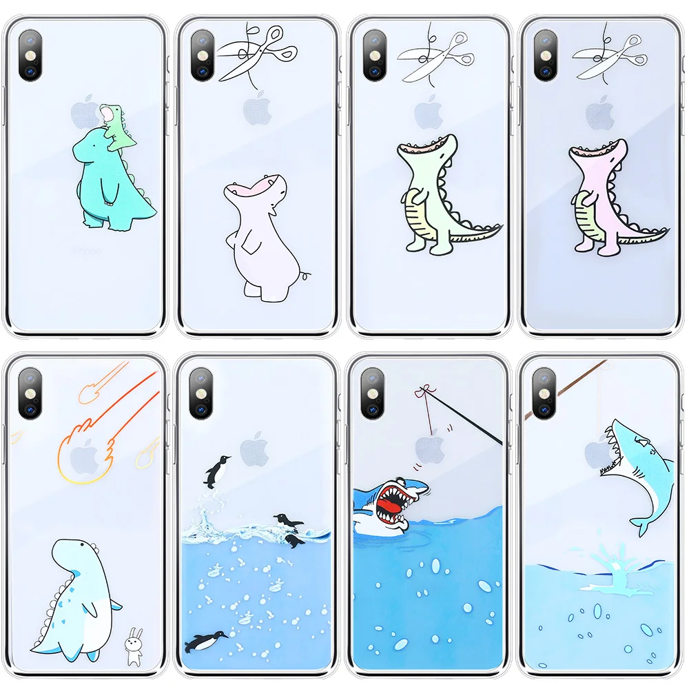 KISSCASE Забавный Мягкий силиконовый чехол для iPhone X XS Max XR прозрачный с логотипом iphone