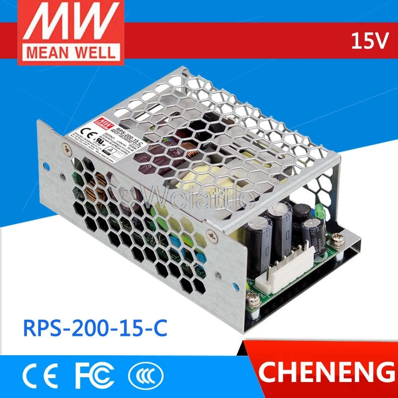 

MEAN WELL оригинальный RPS-200-15-C 15 в 13.4A meanwell RPS-200 15 в 201 Вт одиночный выход зеленый медицинский тип