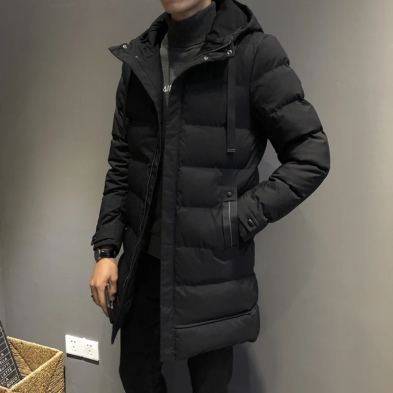 Мужская Зимняя парка теплая длинная куртка | одежда