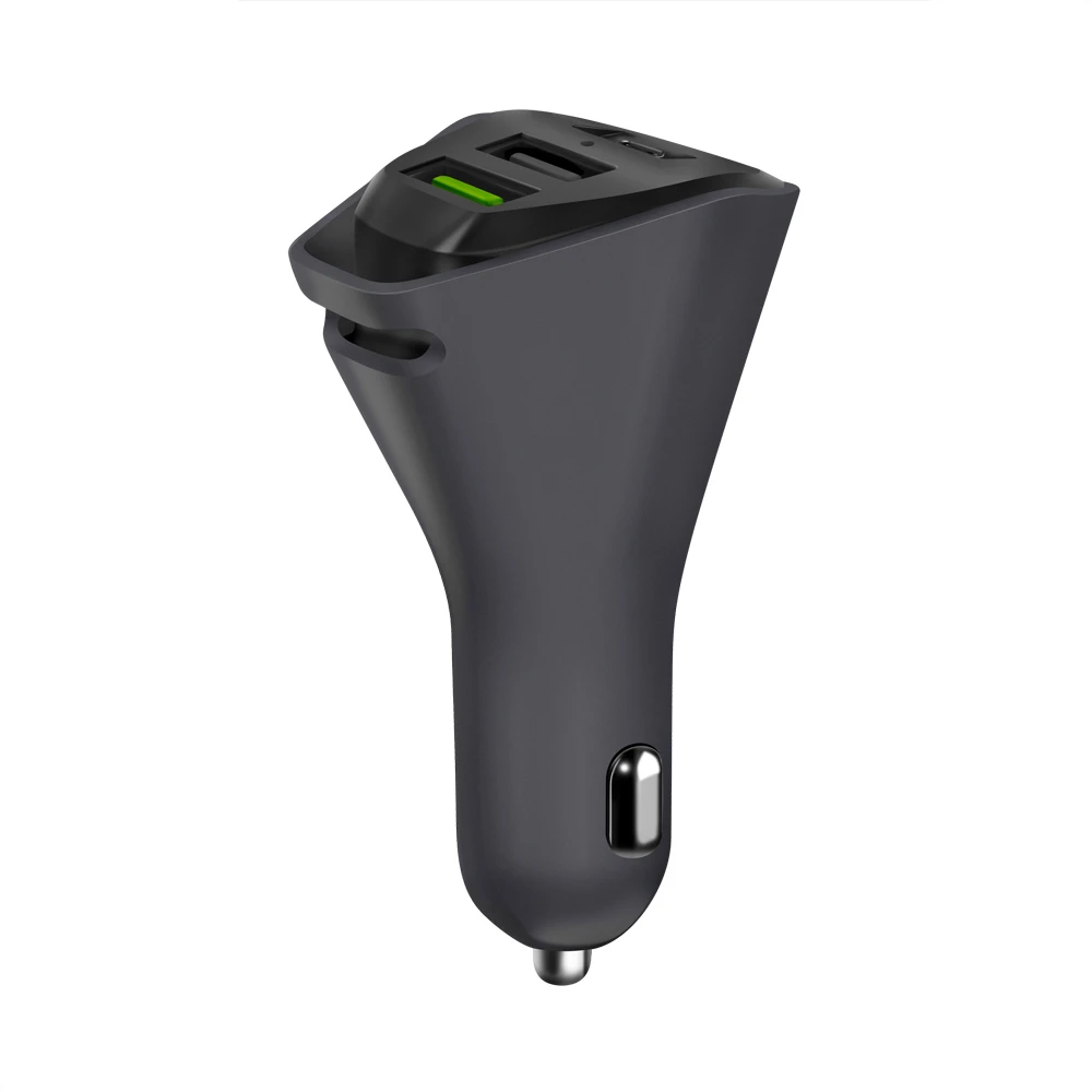 Black Amstar 33 Вт 3USB Быстрая зарядка QC 3,0 Автомобильное зарядное устройство для iPhone 11 X XS usb type-C мобильный телефон быстрое зарядное устройство автомобильное зарядное устройство для samsung - Тип штекера: Black