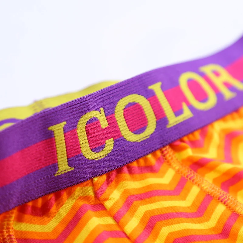 ICOLOR 2018 шорты мужские s 4 шт \ нижнее белье Мягкие боксеры хлопковые в полоску