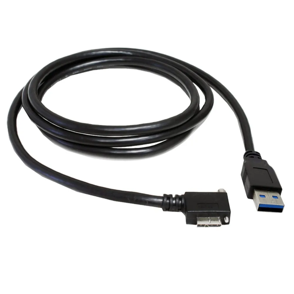 90 градусов правый и левый Угловой Micro USB винт с креплением на 3 0 кабель для