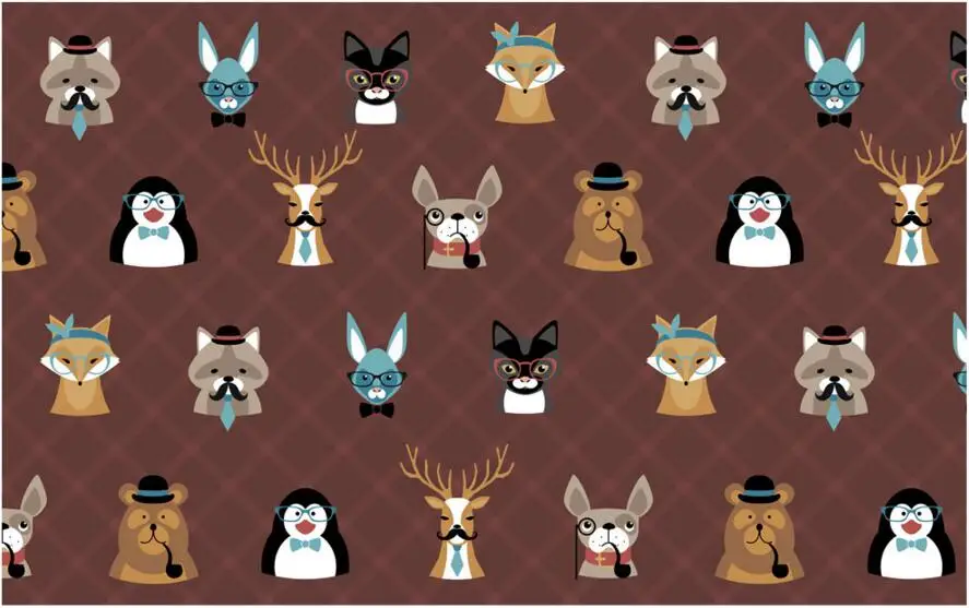 Custom papel de parede Personality cartoon animals living room sofa TV wall bedroom 3d murals wallpaper | Обустройство дома