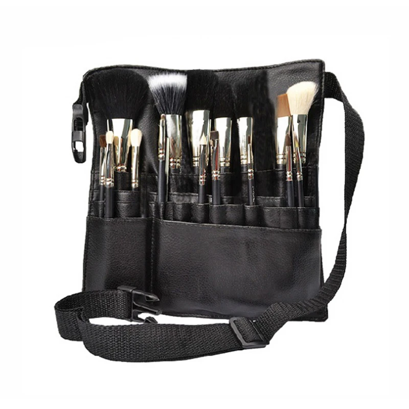 1pcs Professional PU Makeup Brushes Apron Bag Artist Belt Strap Black Multi Pockets Make Up Case Organizer Cosmetic Tool | Красота и