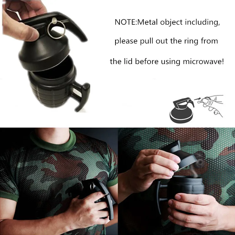Classical Grenade Coffee Mugs Practical Water cup with Lid Granada Creativa Taza de cafe Tea Cup For Birthday Girl Gift | Дом и сад