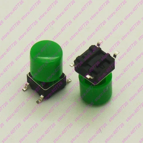 10 шт. 6X6X7,3 мм(H = 11 мм с крышкой) 4PIN DIP& SMT мгновенная тактовая кнопка Верхняя квадратная головка тактические ключи переключатель мини кнопка