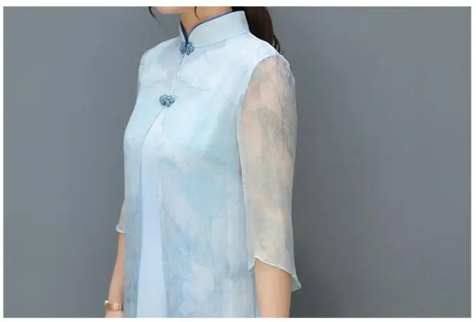 Китайский стиль Cheongsam платье Досуг Вьетнам женское платье