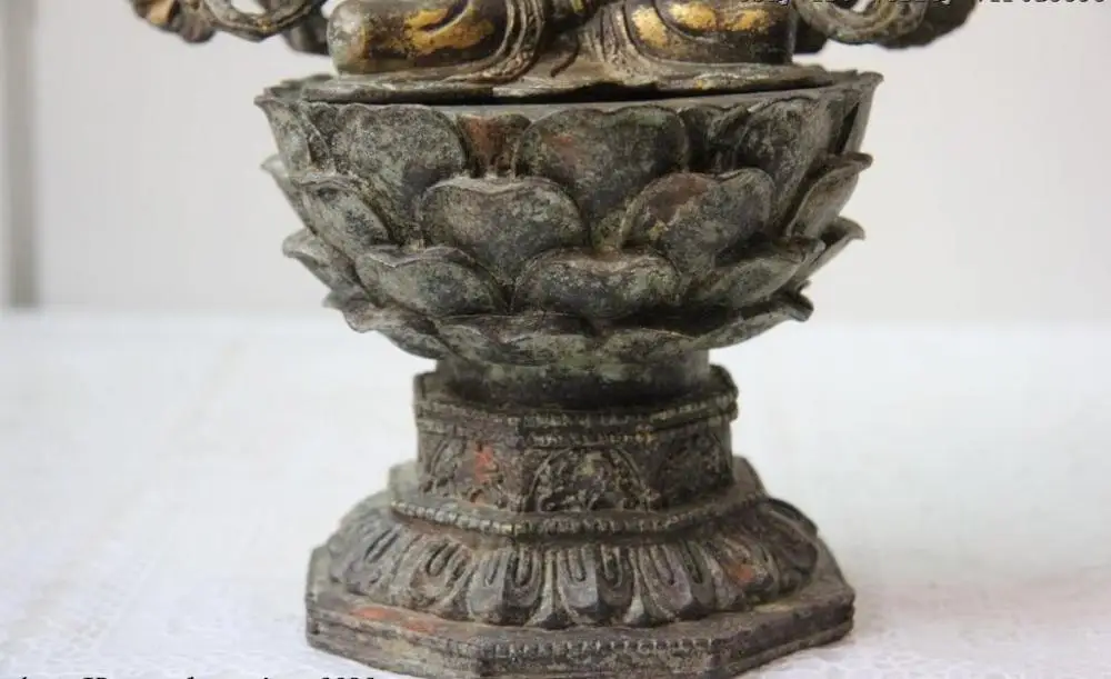 Тибет старый Медь бронза Маха Cundi Бодхисаттва ушниша Виджая Кван Юн Будда | Дом и