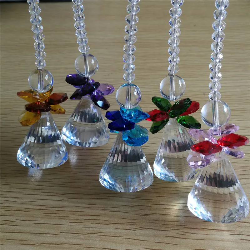 

Hot Sale 100pcs Hanging Pendants 6pcs 14mm octagon beads with 30mm crystal fengshui balls for suncatcher hanging window decor