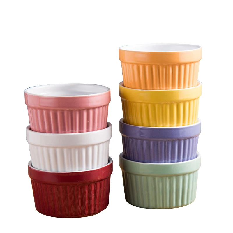 6 шт Керамика суфле пудинг выпечки Формы для кексов чаши 150 мл фарфор Йогурт