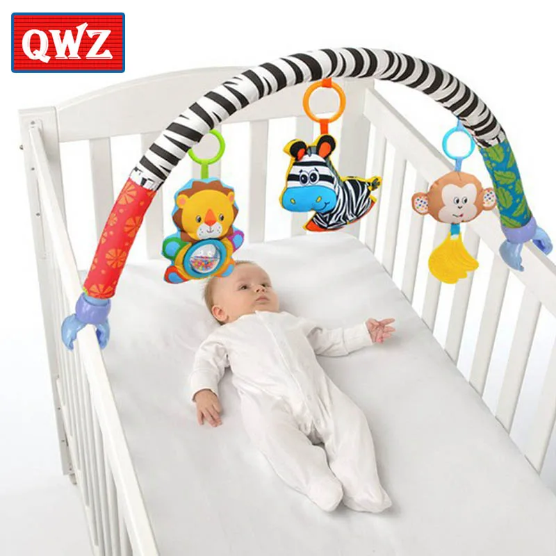 QWZ047 QWZ 1 шт. Детские Висячие синий слон и розовый кролик музыкальная игрушка кровать и коляска игрушка детская погремушка подарки - Цвет: QWZ047