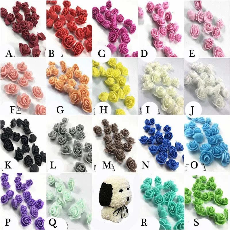 Choose color 1 2 вида мультяшная Роза собака Искусственные цветы декоративный цветок собака рождественские подарки для женщин подарок на день Святого Валентина игрушки для щенка - Цвет: Choose color 1