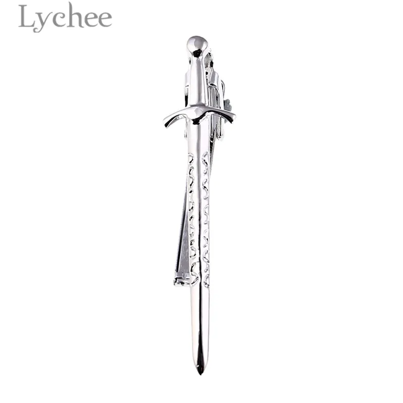 Lychee Модная медная зажим для галстука с мачете серебряный цвет мужской галстук