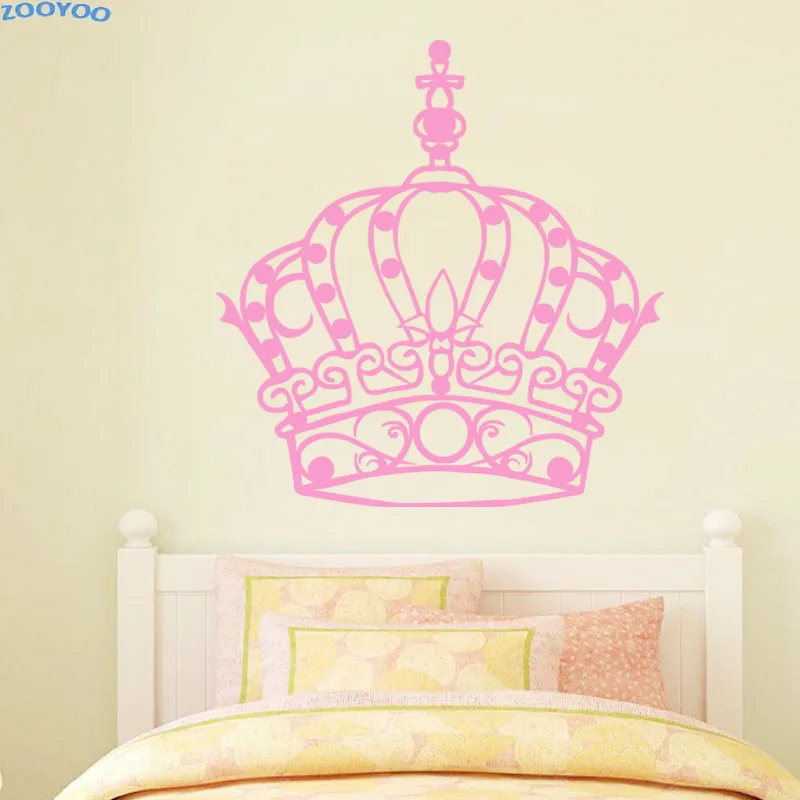 

ZOOYOO красивая принцесса Корона Настенная Наклейка Искусство Фрески домашний Декор Гостиная Украшение девушки спальня настенные наклейки