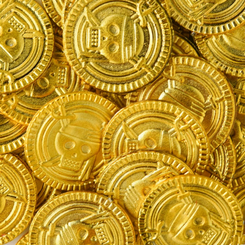 30 шт./лот, пират, золотые монеты, пират, сокровище, игра, игрушка, монета, Хэллоуин, игра, деньги, пират, вечерние, реквизиты, товары для украшения, подарки для детей