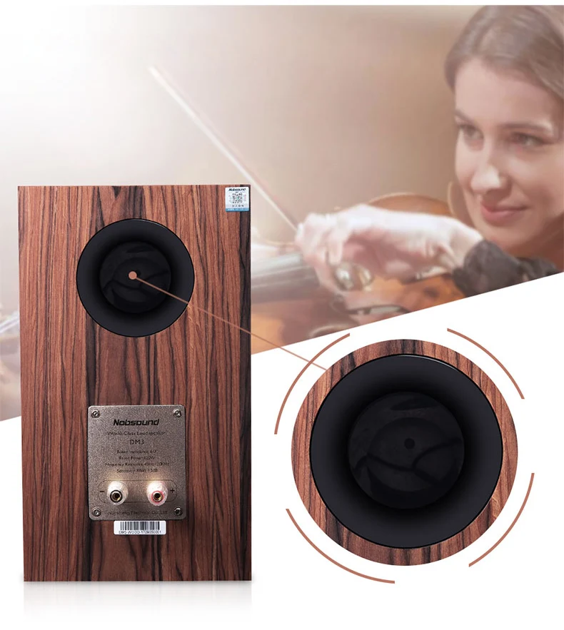 Nobsound DM3 дерево 120 Вт 1 пара 6,5 дюймов книжная полка динамик s 2,0 HiFi Колонка звук дома Профессиональный динамик