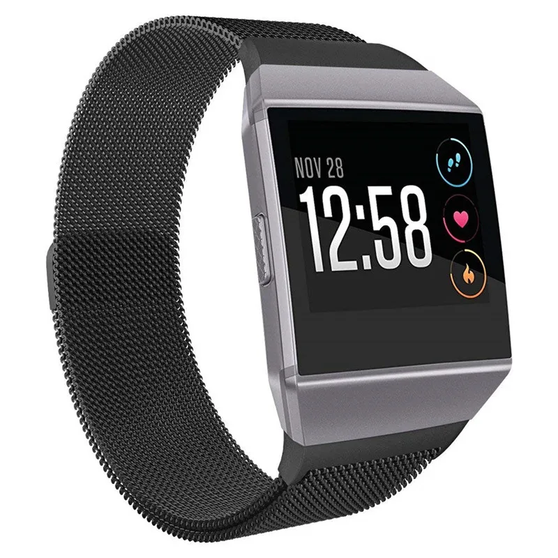 GXV Stainless Steel Milanese Magnetic Fitbit Ionic Replacement Sprot Strap Accessories for Ionic Fitbit Smart Watch Women Men