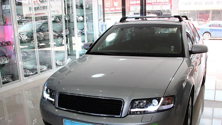 Автомобильный Стайлинг светодиодный головной фонарь для AUDI A4 B6 головной светильник s 01-04 для A4 B6 головной светильник светодиодный угол глаза drl H7 hid Биксеноновые линзы ближнего света