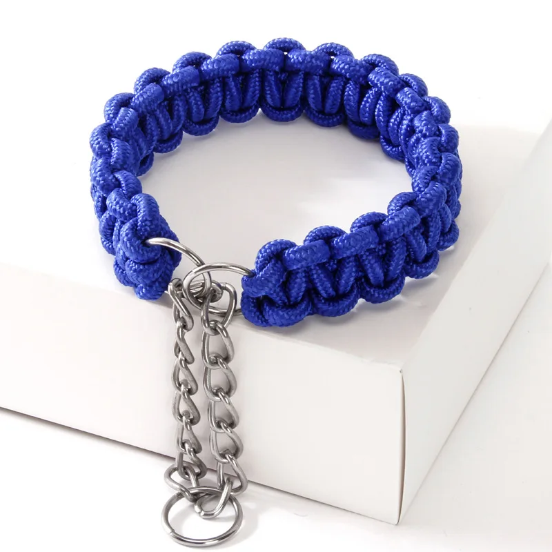 Blue Petshy 1,3 м большой поводки для питомцев, собак металлический P цепи пряжки Двухрядное выдвижной автоматический поводок для средние и большие собаки - Цвет: Blue