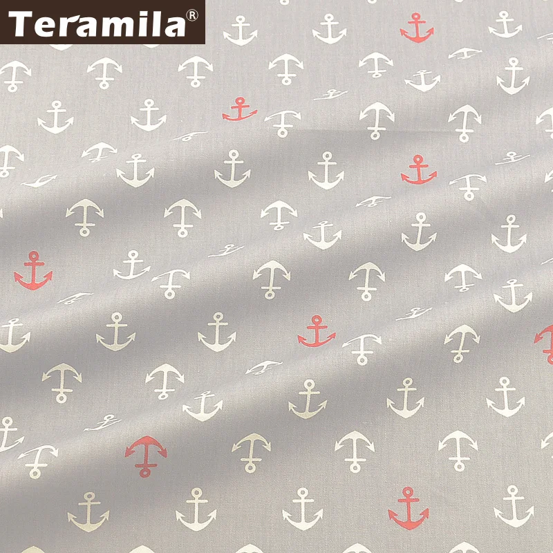 Teramila домашний узор с морским якорем, хлопок, ткань метр, Анкара, ткань Tissu, сделай сам, для одеяла, Лоскутное детское платье, подушка Telas