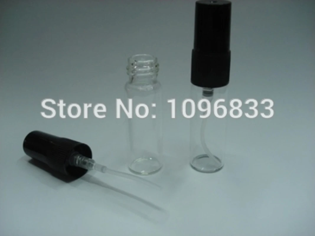 

5CC 5ML Glass Perfume Bottle, Empty Vial, Black Spray Atomizer, Small Parfum Bottle, 5ML Atomizer, Glass Spray Bottle,100pcs