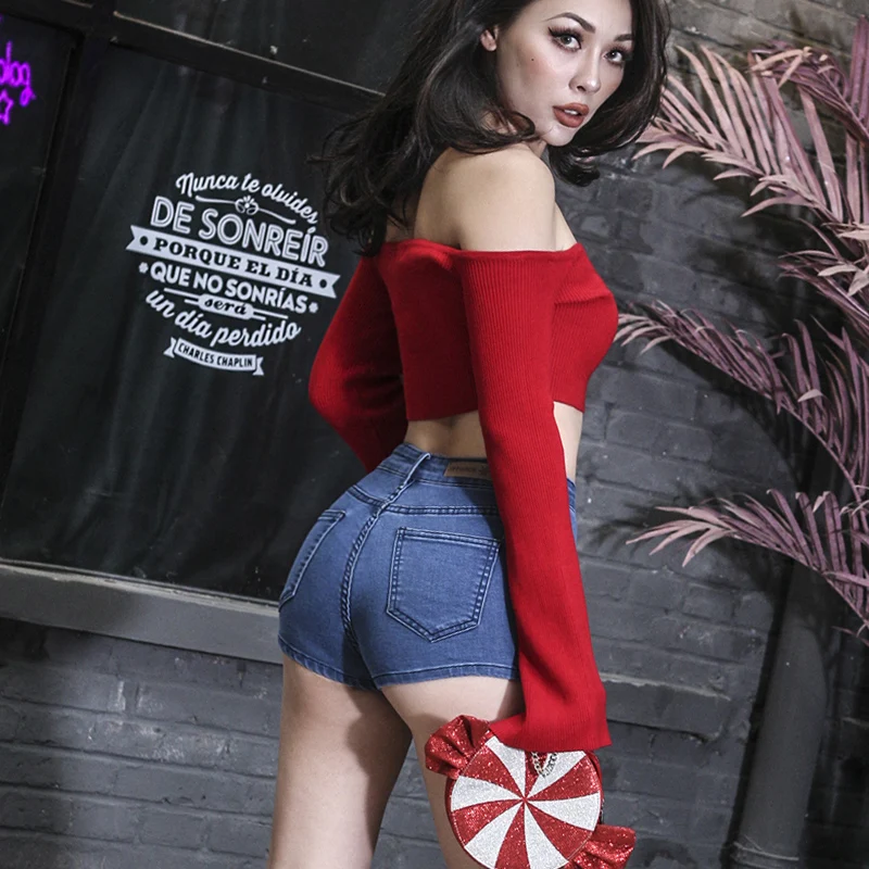 Летние милые джинсовые шорты винтажные с высокой талией сексуальные женские