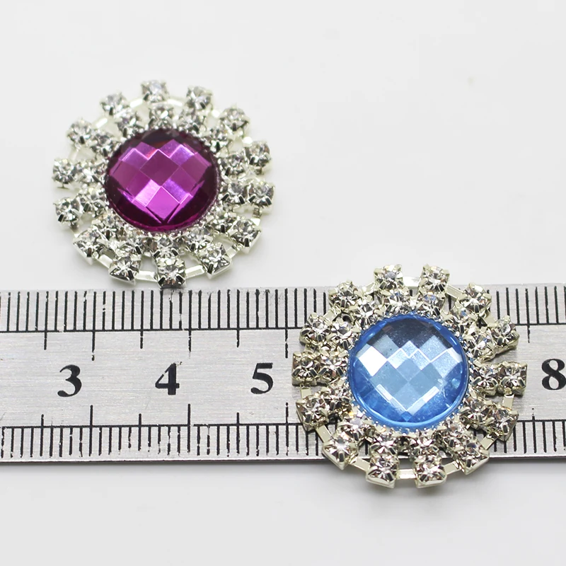 Разноцветные Свадебные пуговицы ZMASEY блестящие декоративные ленты для украшения