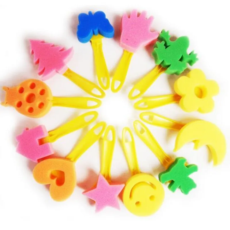 12 шт./лот цветные детские кисти в форме животных/звезд/дома/улыбки/Луны/цветов