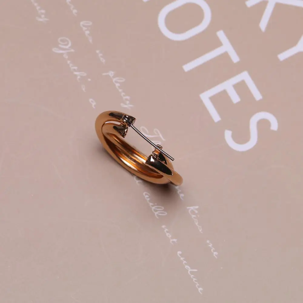 CARTER LISA 1 пара сексуальные женские гладкие круглые серьги-кольца золотистого