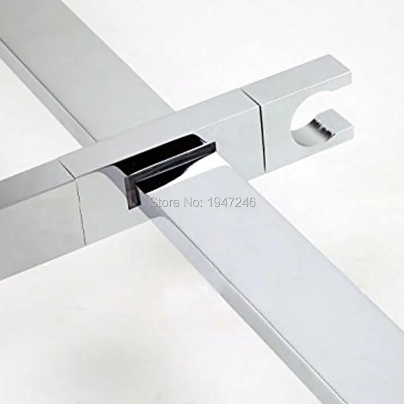 Оптовые акционные quare Все латунные ручные направляющие для душа регулируемые