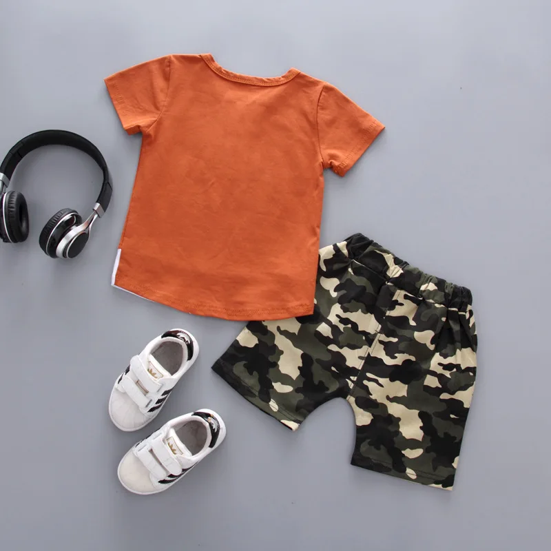Summer Toddler Baby Clothes 2018 Infant boys Clothing set cotton T-shirt +Shorts 2PCS Outfits Kids Bebes Jogging Suit Tracksuit |