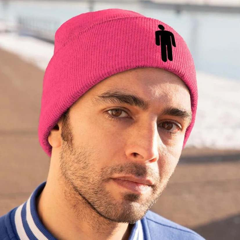 Billie Eilish Skullies Beanie 17 цветов вязаная зимняя шапка однотонный хип-хоп трикотажный свитер шляпа костюм капитана подарки, Прямая поставка