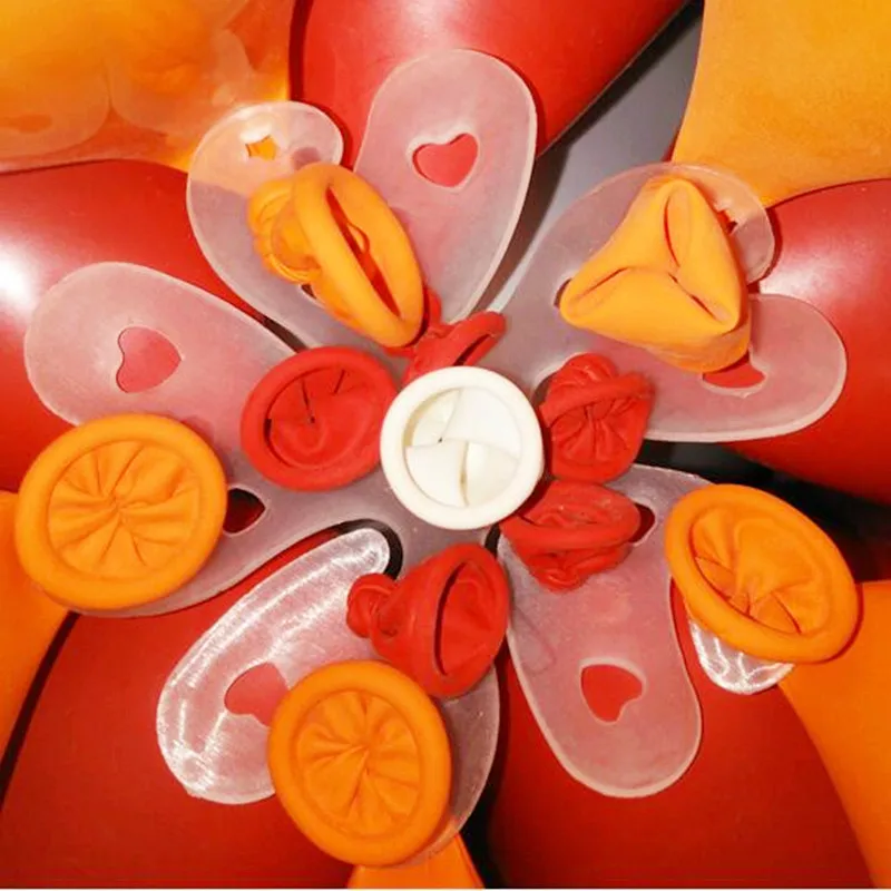 20 шт./лот воздушные шары в форме цветка зажим из фольги латексные надувные