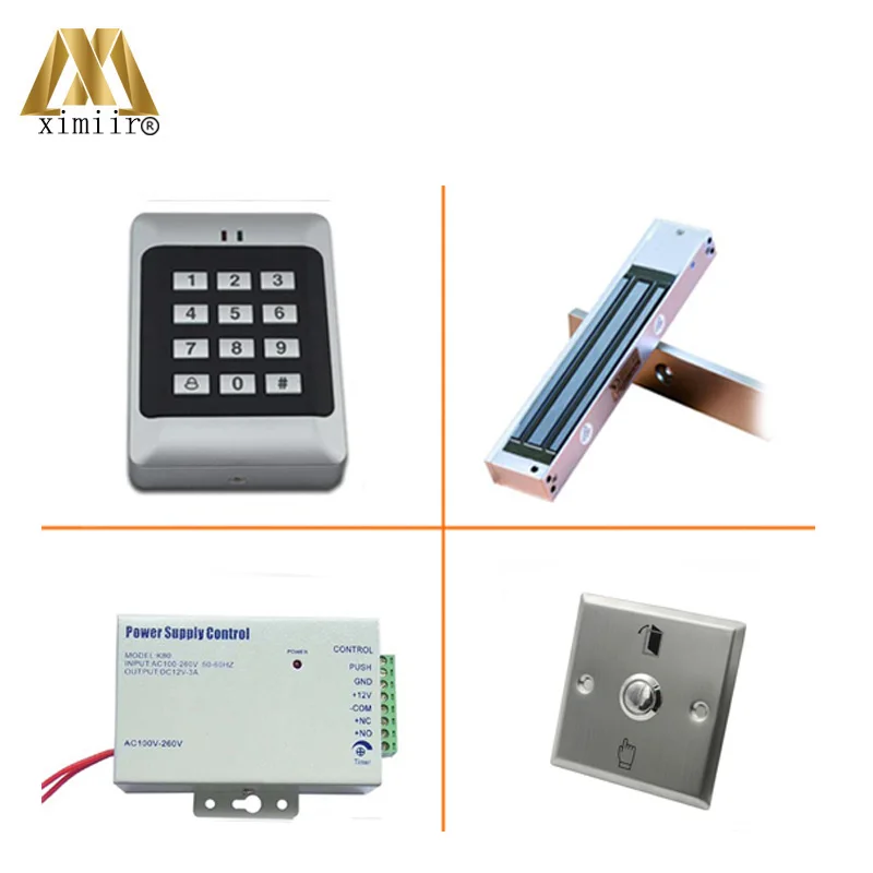 

Standlone Access Control Without Software F005 ID Kit With Electric Lock Switch Button Power Supply Single Door Access Control