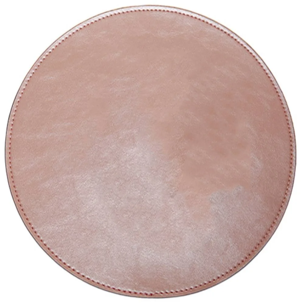 

22x22cm Round Crazy-horse PU Leather Mouse Pad Soft Microfiber Smooth Mousepad Waterproof Mouse Mat For Desktop Laptop New