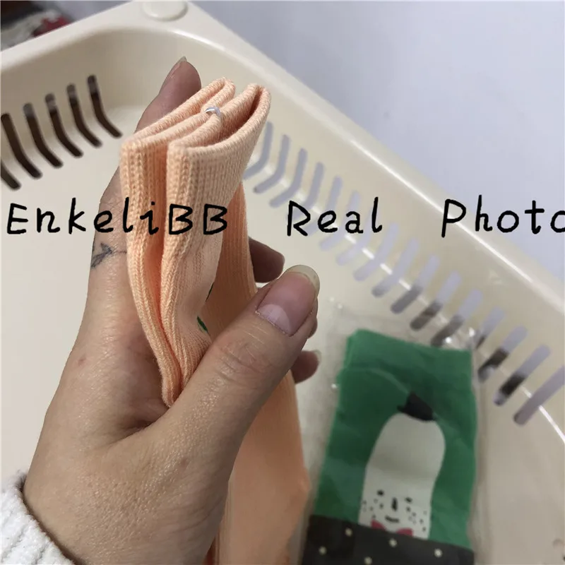 EnkeliBB носки без пятки из хлопка для малышей милые носки средней длины с принтом вишни и мороженого милые хлопковые носки для малышей