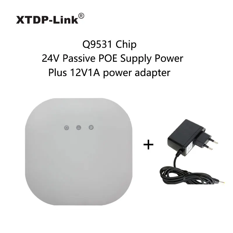 with adapter 12V1A 2,4G 300 Мбит/с беспроводной повторитель-маршрутизатор потолочный AP Q9531/Q9341 чип английское управление крепление поверхности настенный продукт с кронштейном - Цвет: with adapter 12V1A