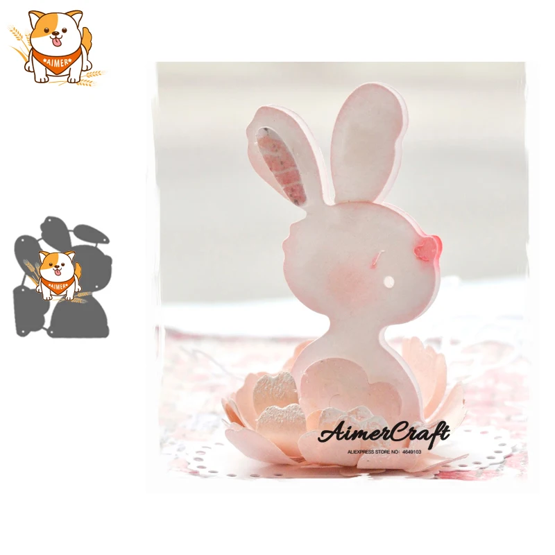Lovely Rabbit Animal Metal Cutting Dies Scrapbooking Stencil For DIY Paper Card Decorative Embossing Die Cut Craft Dies New