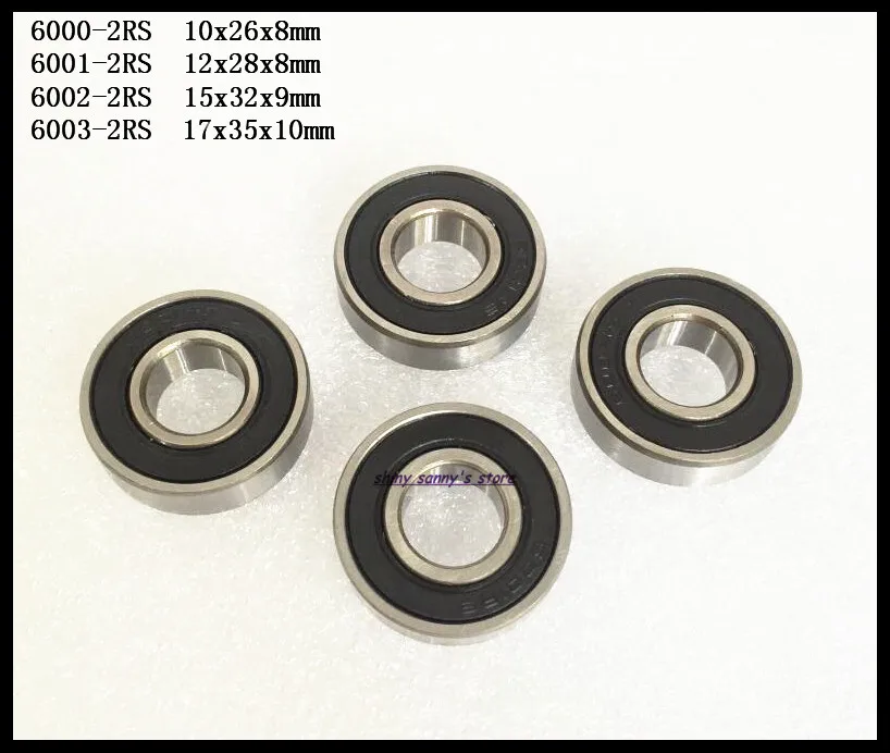 2-5 шт./лот 6000-2RS 6001-2RS 6002-2RS 6003-2RS Миниатюрный подшипник с глубоким желобом и
