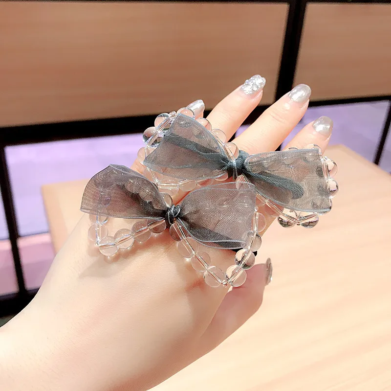 Корейский Новый тканевый арт кристалл кольцо для волос банты эластичные резинки