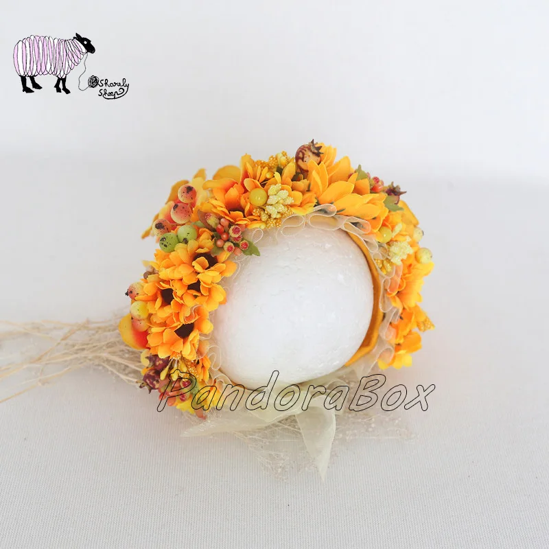 

Шапка с цветами для новорожденных девочек, реквизит для фотосъемки, реквизит для студийной фотосъемки детей, аксессуары для фотосъемки