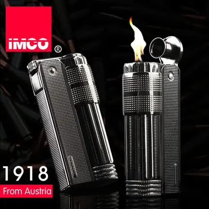Подлинная австрийская IMCO брендовая стальная масляная Зажигалка. Черная керосиновая зажигалка, ретро бензиновая Зажигалка 6600