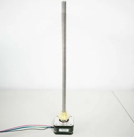 4 lead NEMA 17 линейный шаговый двигатель T8 свинцовый винт 2 шага 310 мм Nema17 корпус 34 мм|nema