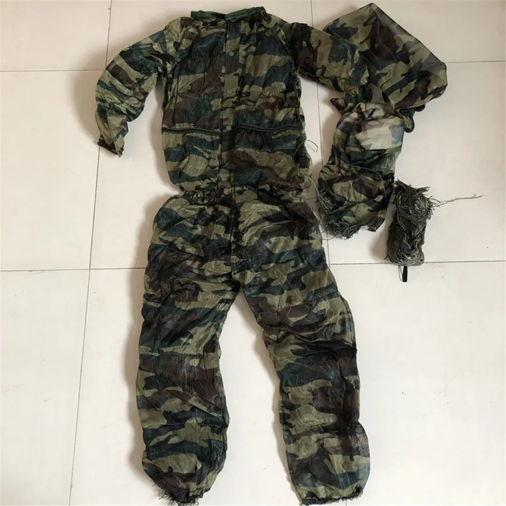 Детский Камуфляжный костюм для охоты и Ghillie, одежда для скрытой охоты, костюм снайпера, армейская камуфляжная униформа, костюм Специального солдата