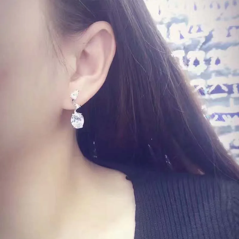 Женские Висячие серьги в форме растения YAN MEI AAA с кубическим цирконием подарок на