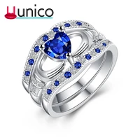 uunico hot top one around design zircon engagement rings for women white color wedding rings female austrian crystals jewelry