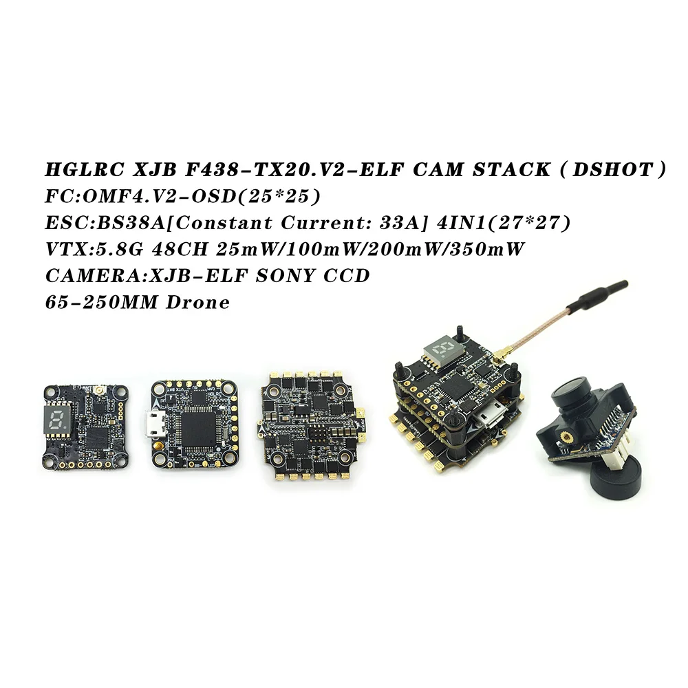 XJB F438 TX20.V2 ELF F4 RC гоночный Дрон Контроллер полета OSD 4in1 38A Blheli_S ESC 5 8G FPV передатчик 600TVL