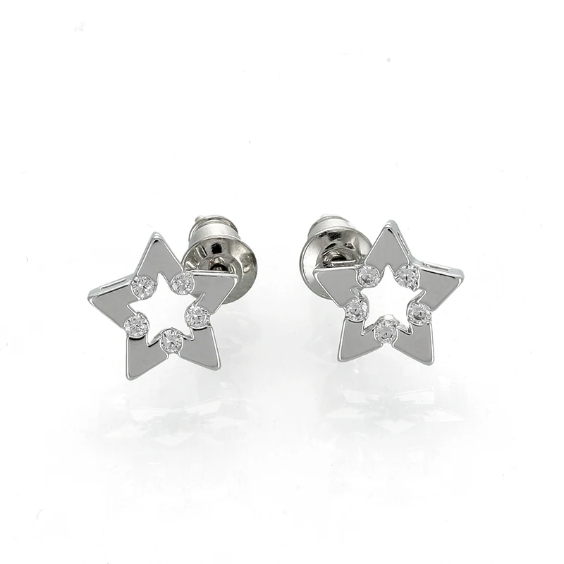 Top Quality 2015 New Star CZ Diamonds 18K Gold Plated Ear Hook Stud Earrings Jewelry | Украшения и аксессуары