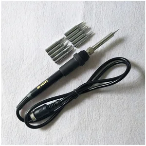 Ручка для паяльника Saike 936, подходит для электронной сварки с 5 наконечниками + инструмент для пайки 10p для 852D 909D 936 937 898D 8586D BGA